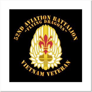 52nd Avn Bn - Flying Dragons - Vietnam Vet Posters and Art